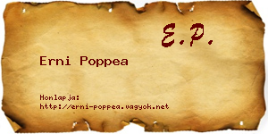 Erni Poppea névjegykártya